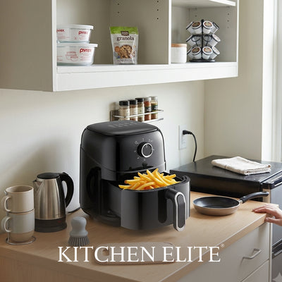 Kitchen Elite 2.5 Qt. Compact Mechanical Air Fryer, Countertop Cooker (Open Box) - VMInnovations
