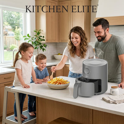 Kitchen Elite 2.2 Qt. Compact Mechanical Air Fryer, Countertop Cooker, Gray - VMInnovations