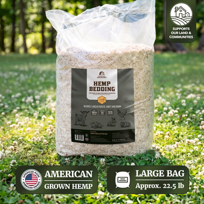 Premium Poultry Hemp Bedding Low Dust Absorbent Chicken Coop Substrate, 22.5 Lb