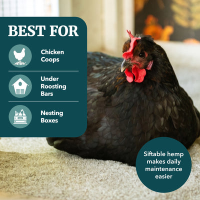 Premium Poultry 10 Lb Bag Hemp Cozy Coop Siftable Chicken Bedding for Coops