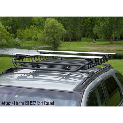 Apex Universal Aluminum Roof Cross Bars, Side Rail Mounted with Adjustable Knobs (Used)