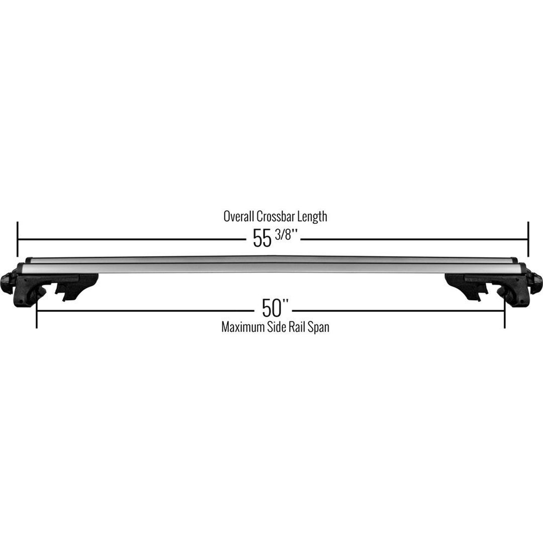 Apex Universal Aluminum Roof Cross Bars, Side Rail Mounted (Open Box)