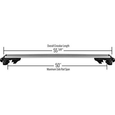 Apex Universal Aluminum Roof Cross Bars, Side Rail Mounted (Open Box)
