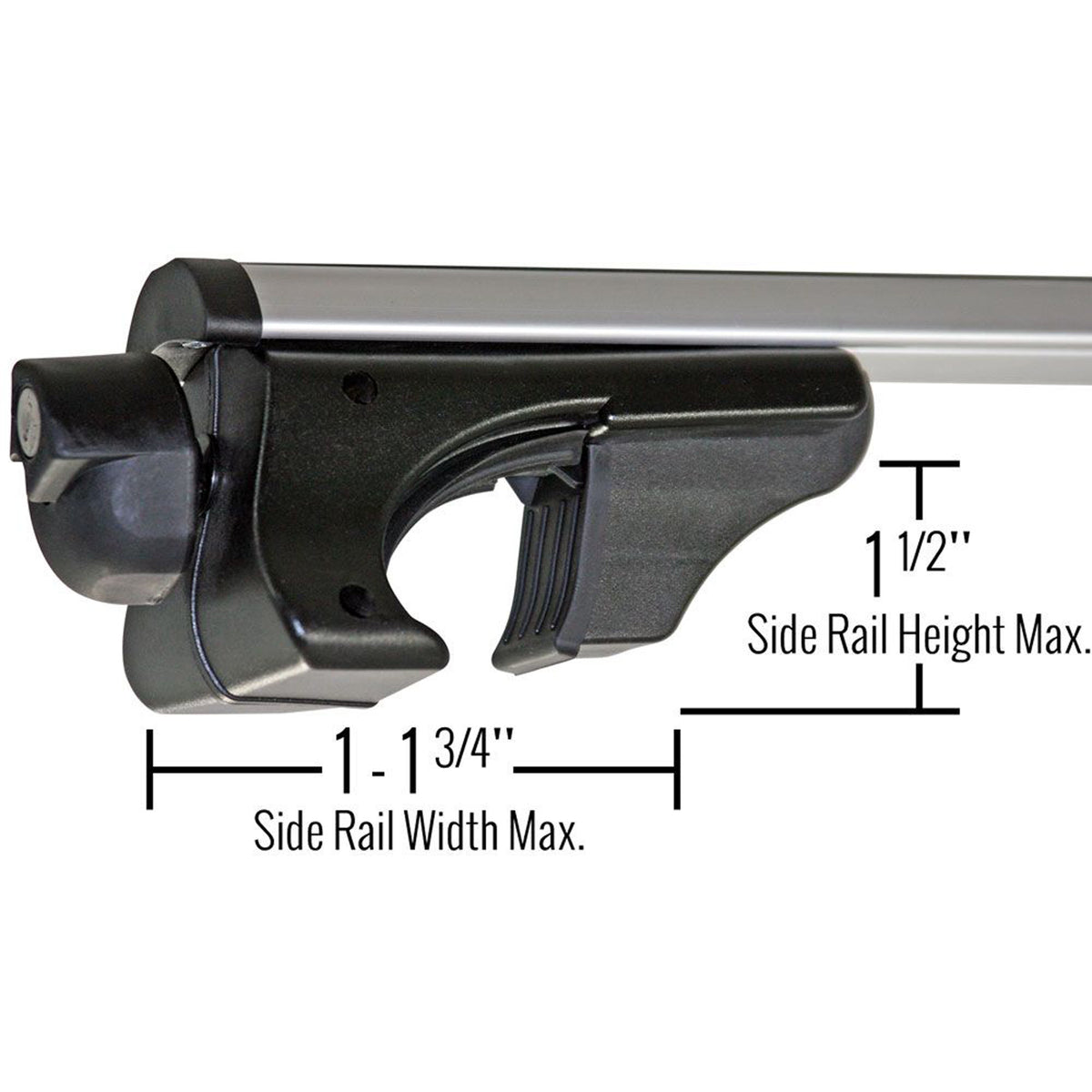Apex Universal Aluminum Roof Cross Bars, Side Rail Mounted (Open Box) - VMInnovations