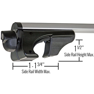 Apex Universal Aluminum Roof Cross Bars, Side Rail Mounted (Open Box)