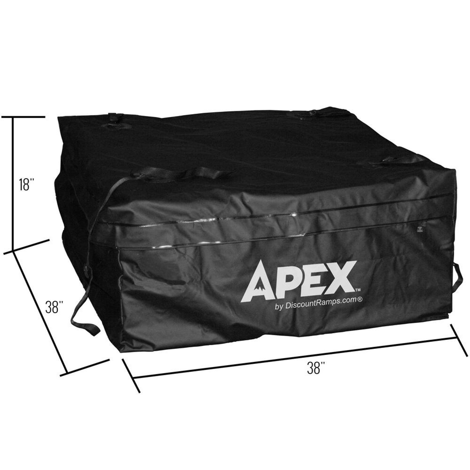 Apex Large Roof Cargo Bag w/Self-Sealing Zipper & Flap Cover, (Open Box)