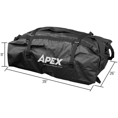 Apex Flexible Roof Top Cargo Bag with Included Tie Down Straps, (Open Box)