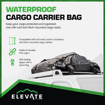 Apex Flexible Roof Top Cargo Bag with Included Tie Down Straps, (Open Box) - VMInnovations
