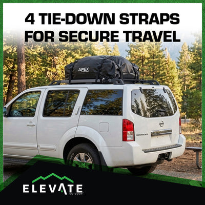 Apex Flexible Roof Top Cargo Bag with Included Tie Down Straps, (Open Box) - VMInnovations