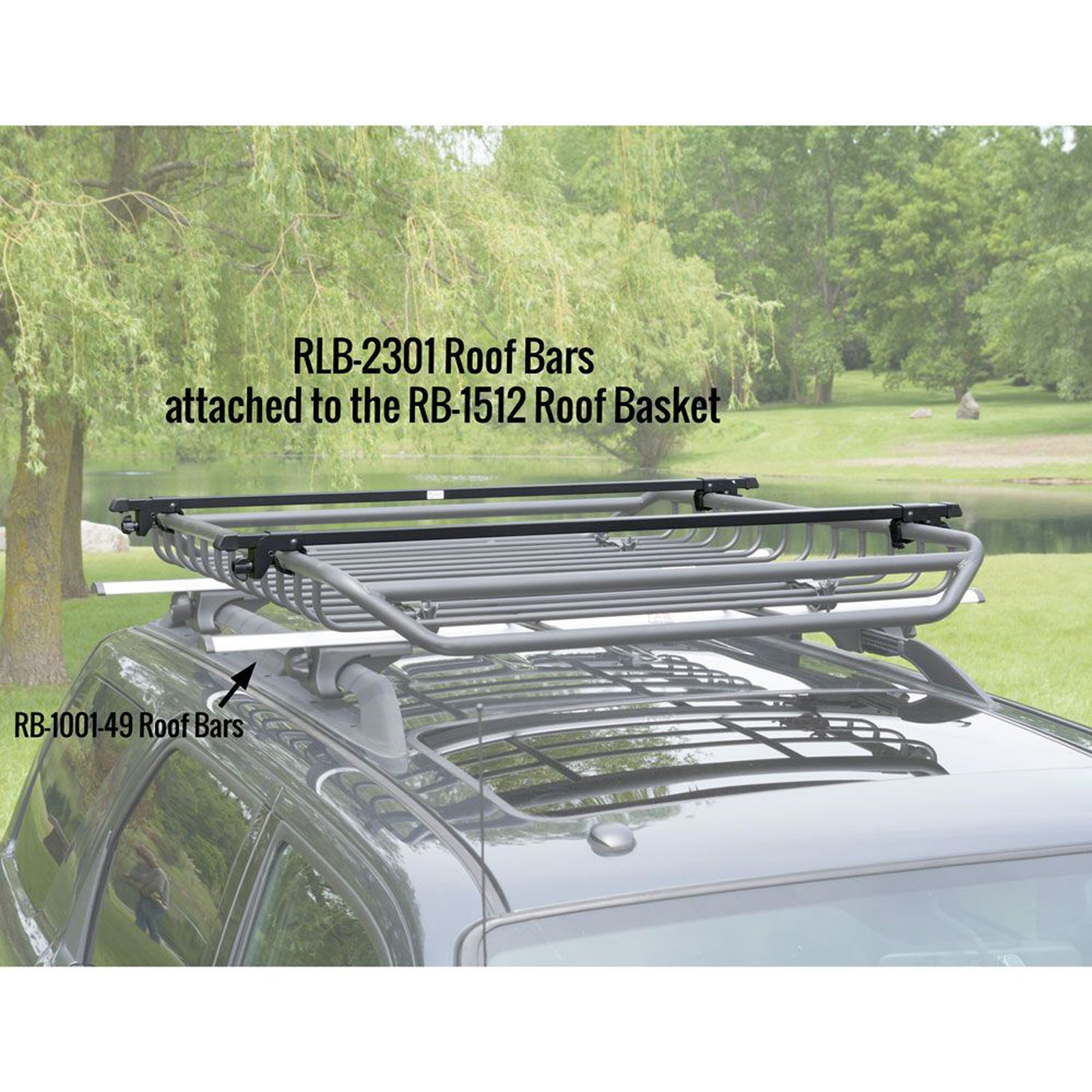 Apex Universal Steel Roof Cross Bars, Side Rail Mounted w/Adjustable Rubber Feet - VMInnovations