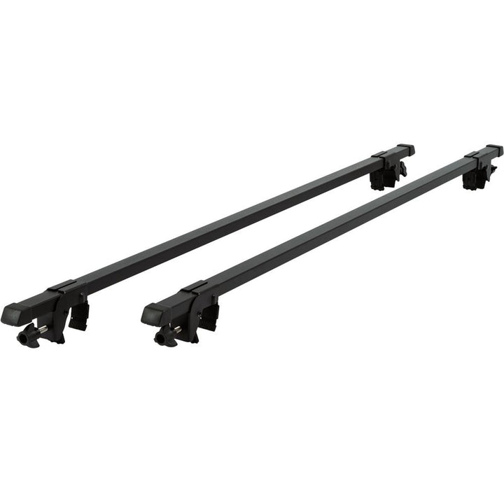 Apex Universal Steel Roof Cross Bars, Side Rail Mounted w/Adjustable Rubber Feet - VMInnovations