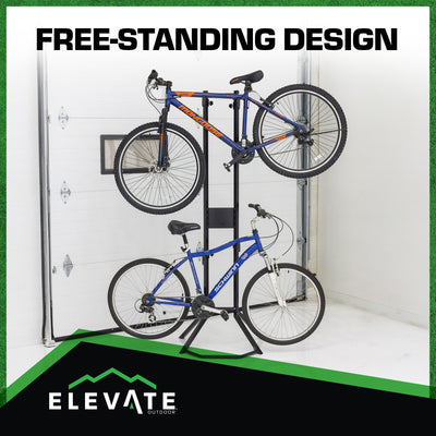 Elevate Outdoor Bike Storage Rack, Vertical Steel Frame Garage Stand (Open Box) - VMInnovations