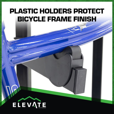 Elevate Outdoor Bike Storage Rack, Vertical Steel Frame Garage Stand (Open Box)