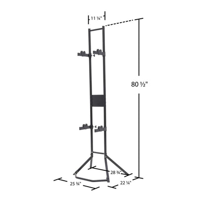 Elevate Outdoor Bike Storage Rack, Vertical Steel Frame Garage Stand for 2 Bikes - VMInnovations