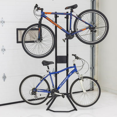 Elevate Outdoor Bike Storage Rack, Vertical Steel Frame Garage Stand (Open Box) - VMInnovations