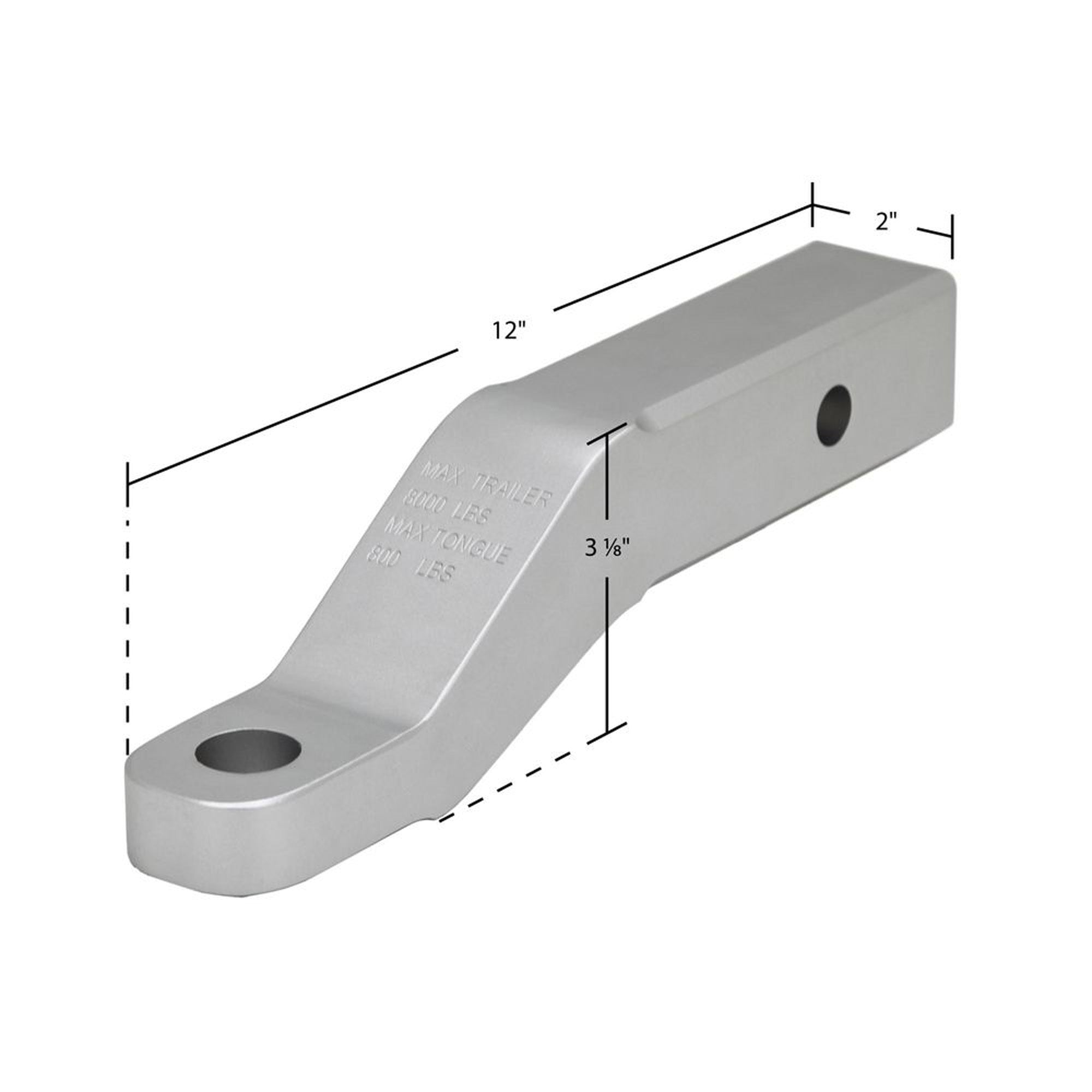 Elevate Outdoor Aluminum Hitch Ball Mount for 2" Receiver, Heavy Duty Tow Mount - VMInnovations