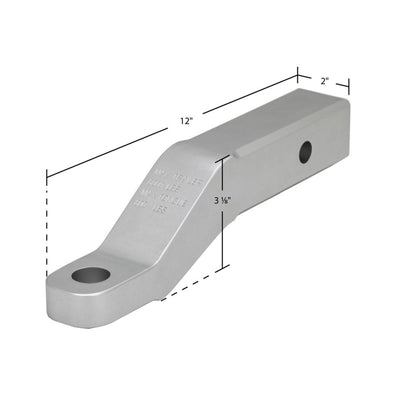 Elevate Outdoor Aluminum Hitch Ball Mount for 2" Receiver, Heavy Duty Tow Mount - VMInnovations