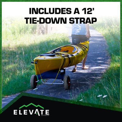 Elevate Outdoors Kayak and Canoe Dolly Cart with Seat, 220 lb Capacity, (Used)