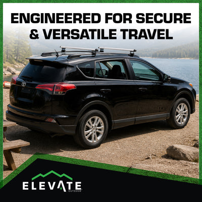 Elevate Outdoor 48.5" Aluminum Universal Cross Bars with 200 lb (Open Box) - VMInnovations