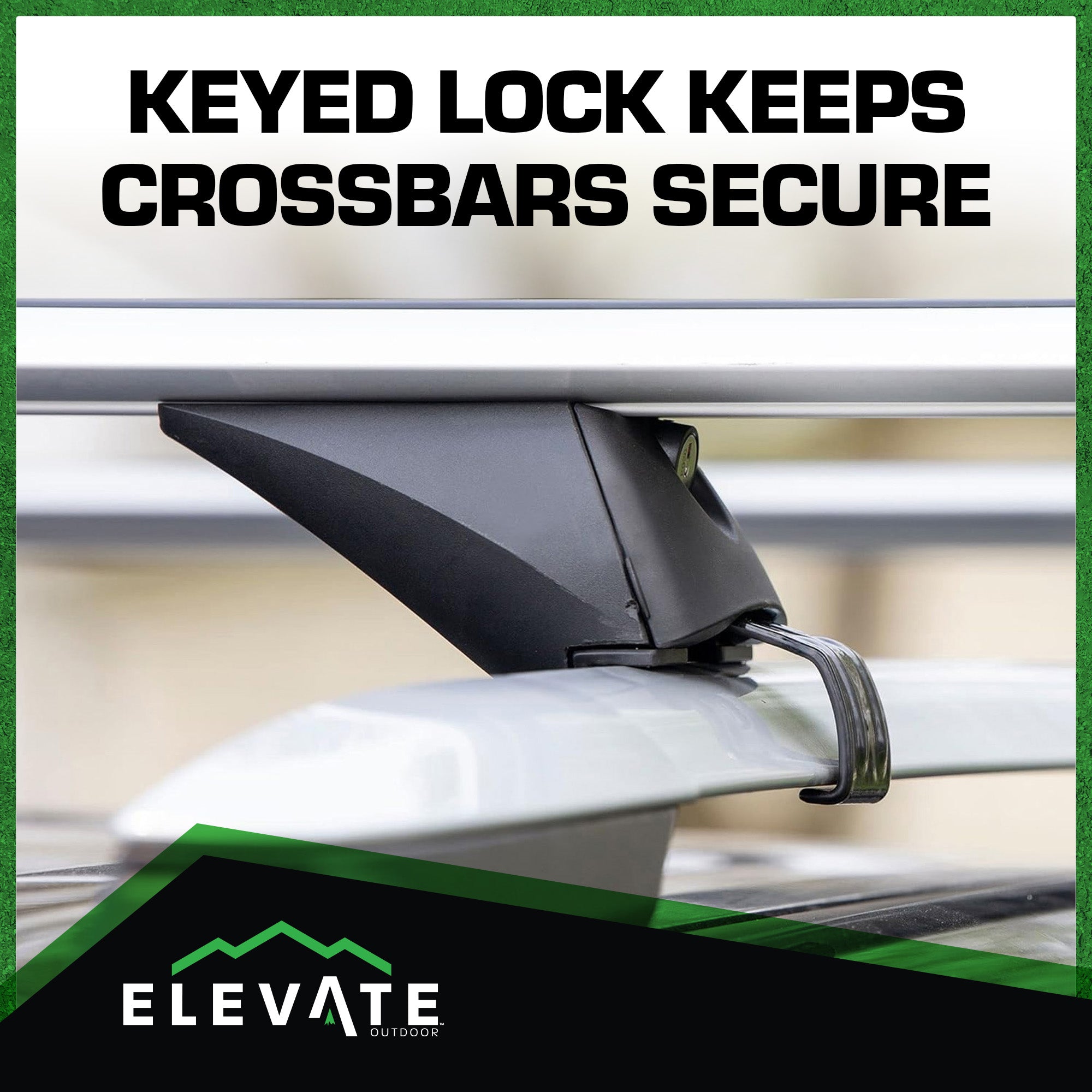 Elevate Outdoor 55" Aluminum Cross Bars w/ 200 lb. Cap & Lockable Design (Used)