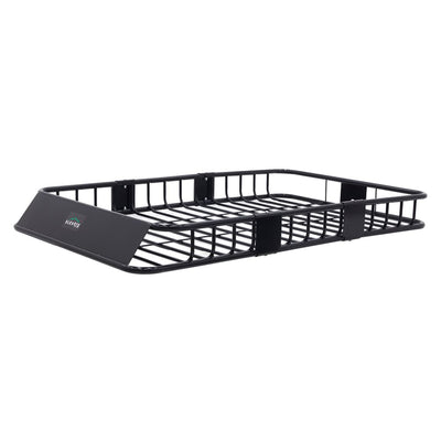 Elevate Outdoor Steel Roof Cargo Basket with Wind Fairing, XL, 150 lb Capacity - VMInnovations