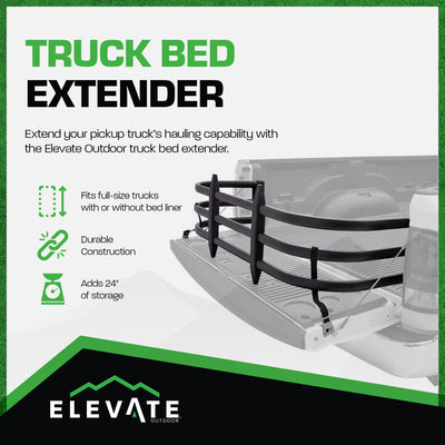 Elevate Outdoor Truck Bed Extender, Aluminum Adjustable Tailgate Extension Rack - VMInnovations