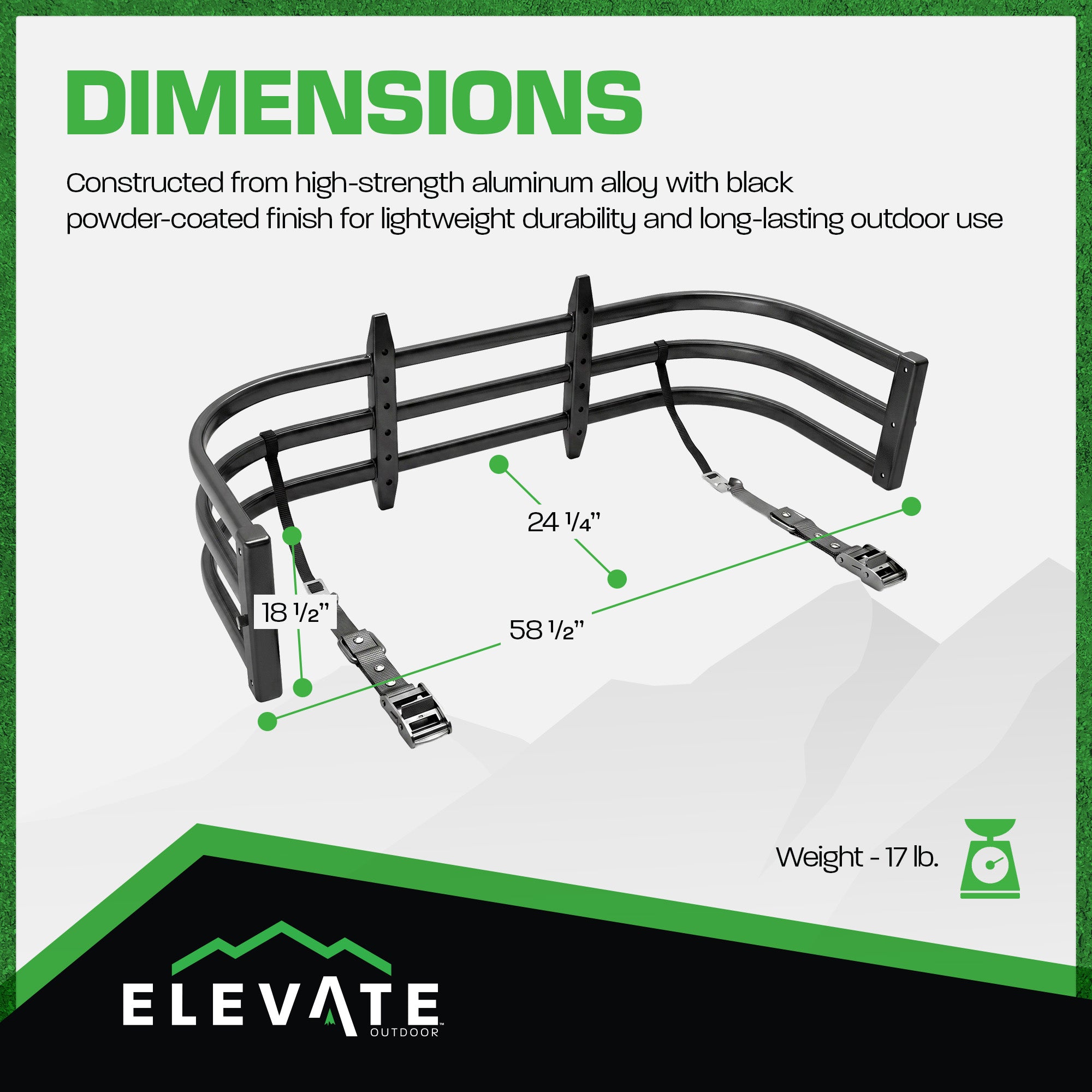 Elevate Outdoor Truck Bed Extender, Aluminum Adjustable Tailgate Extension Rack - VMInnovations