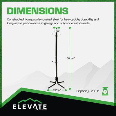 Elevate Outdoor Tire Hanger Rack, Steel Garage Storage Organizer Up to 4 Tires - VMInnovations