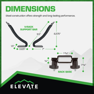 Outdoor V-Rack Single Kayak or Canoe Carrier Roof Rack wSupport Bars (For Parts) - VMInnovations