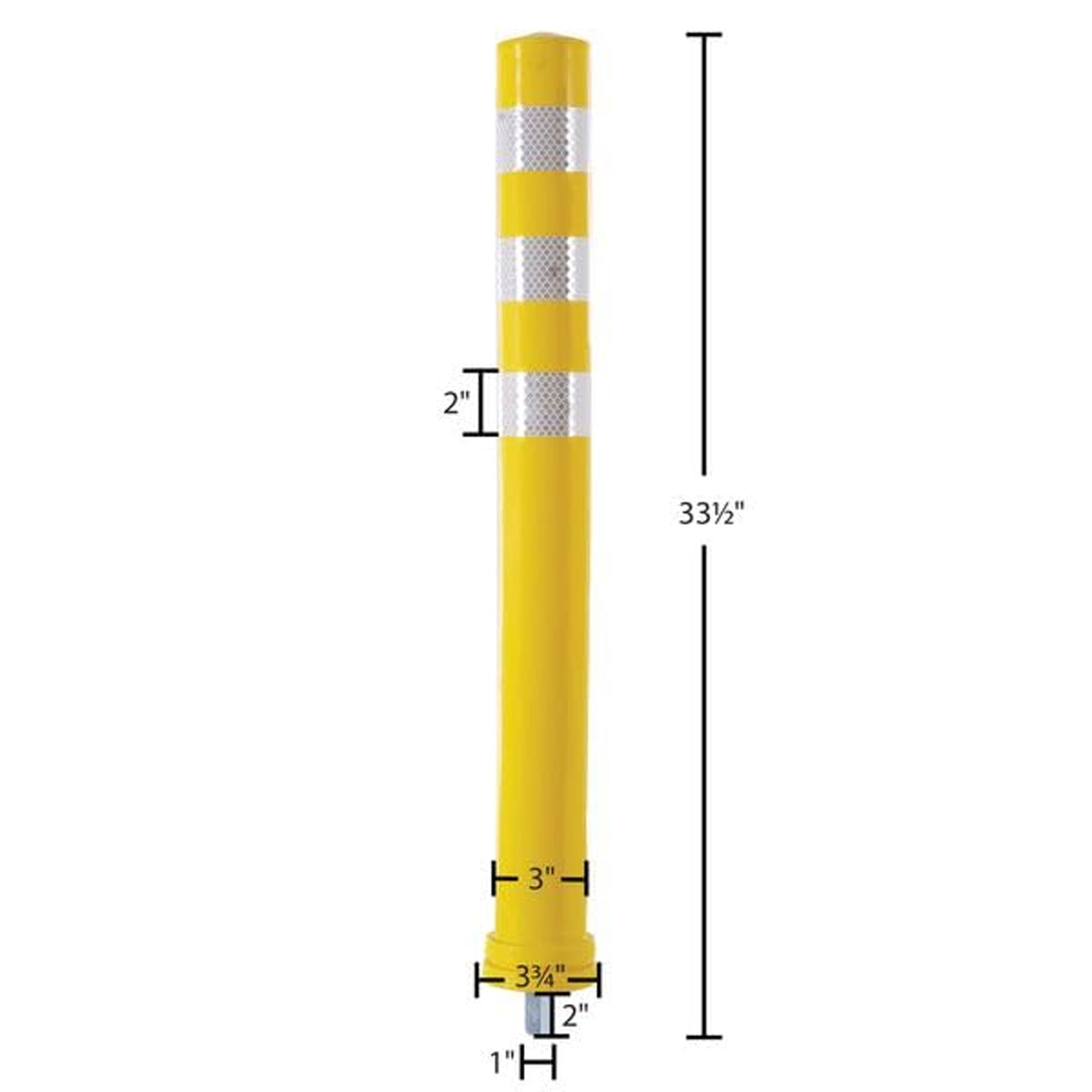 Guardian Removable Safety Bollard, 34.5 Inch Reflective Traffic Post for Safety - VMInnovations