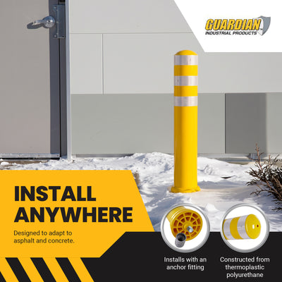 Guardian Removable Safety Bollard, 33.5 Inch Reflective Traffic Post for Safety - VMInnovations