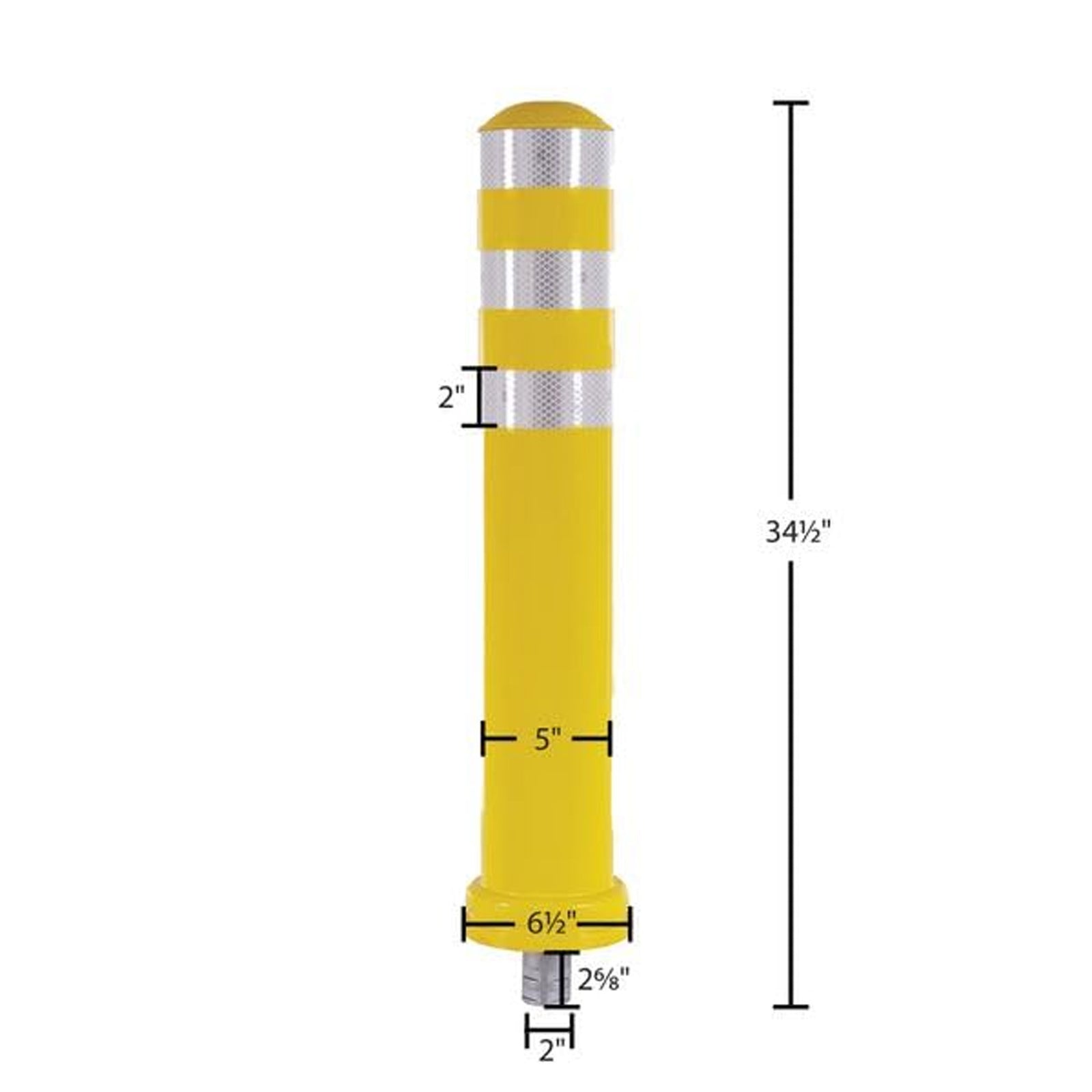 Guardian Removable Safety Bollard, 33.5 Inch Reflective Traffic Post for Safety - VMInnovations