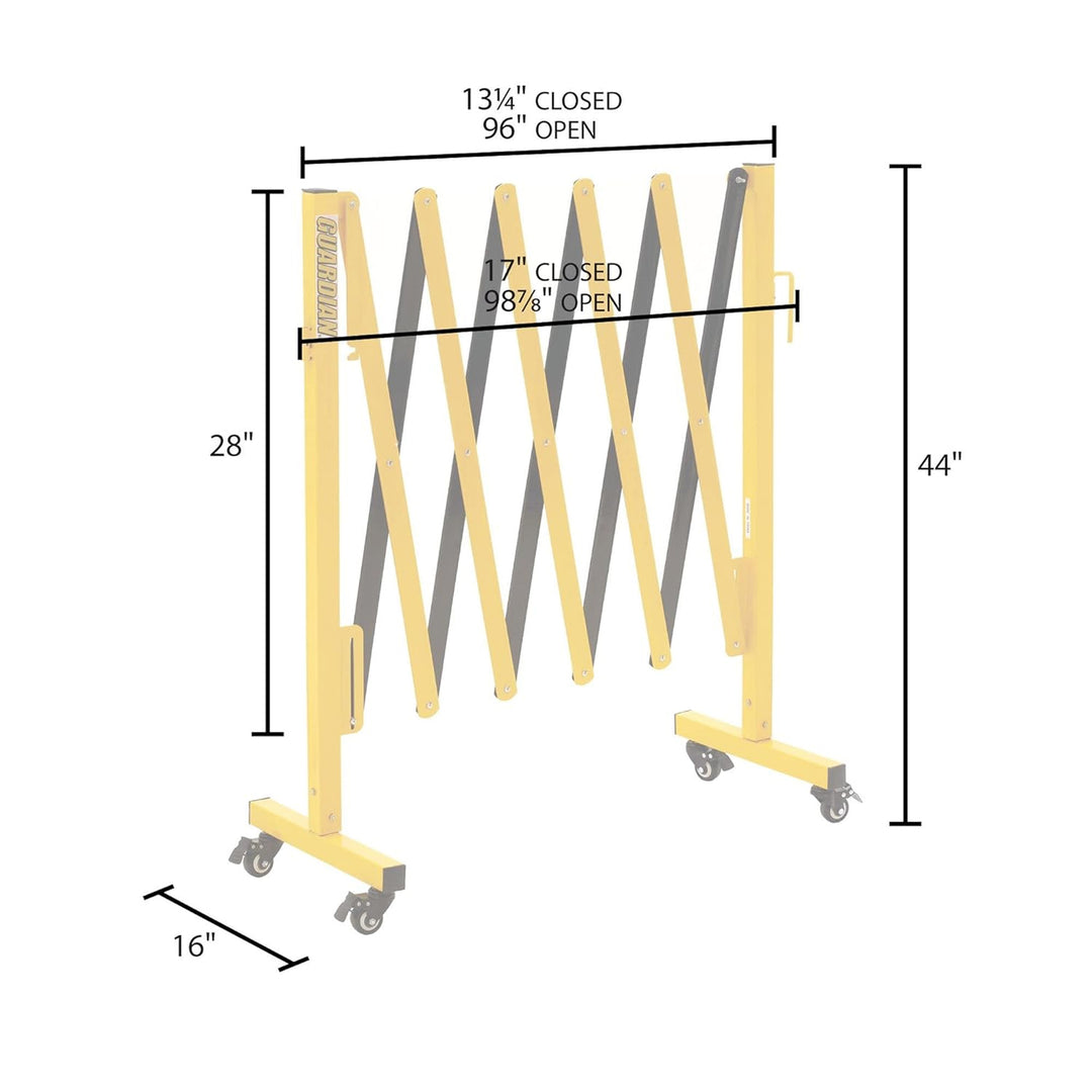 Guardian Expandable Steel Safety Barrier with Locking Wheels for Traffic Control - VMInnovations