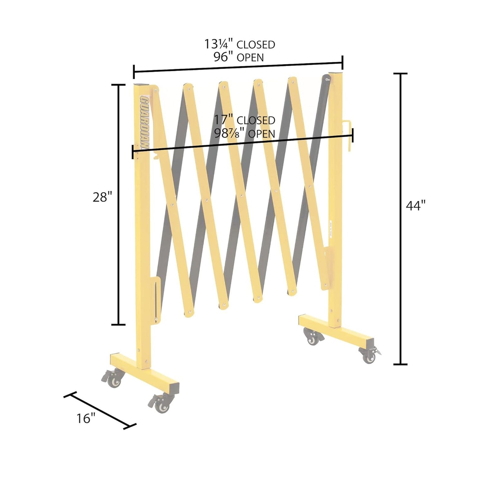Guardian Expandable Steel Safety Barrier with Locking Wheels for Traffic Control - VMInnovations
