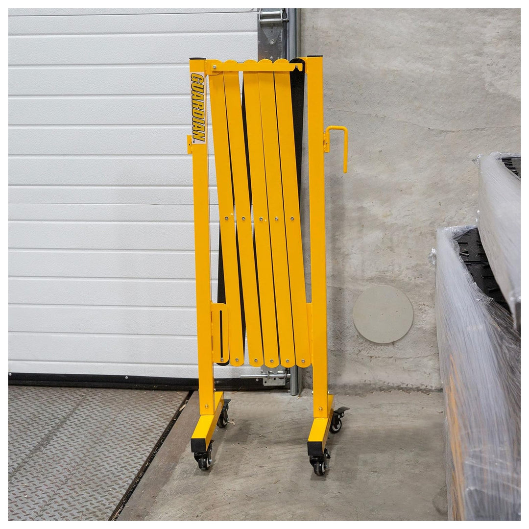 Guardian Expandable Steel Safety Barrier with Locking Wheels for Traffic Control - VMInnovations