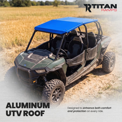 Titan Ramps Aluminum Roof Accessory for Polaris RZR 4-Door UTV Models, Blue - VMInnovations