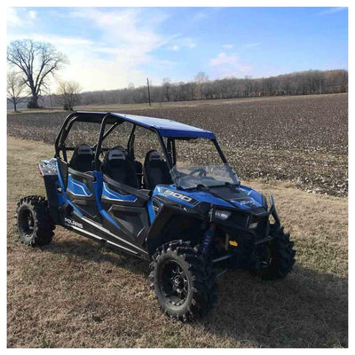 Titan Ramps Aluminum Roof Accessory for Polaris RZR 4-Door UTV Models, Blue - VMInnovations
