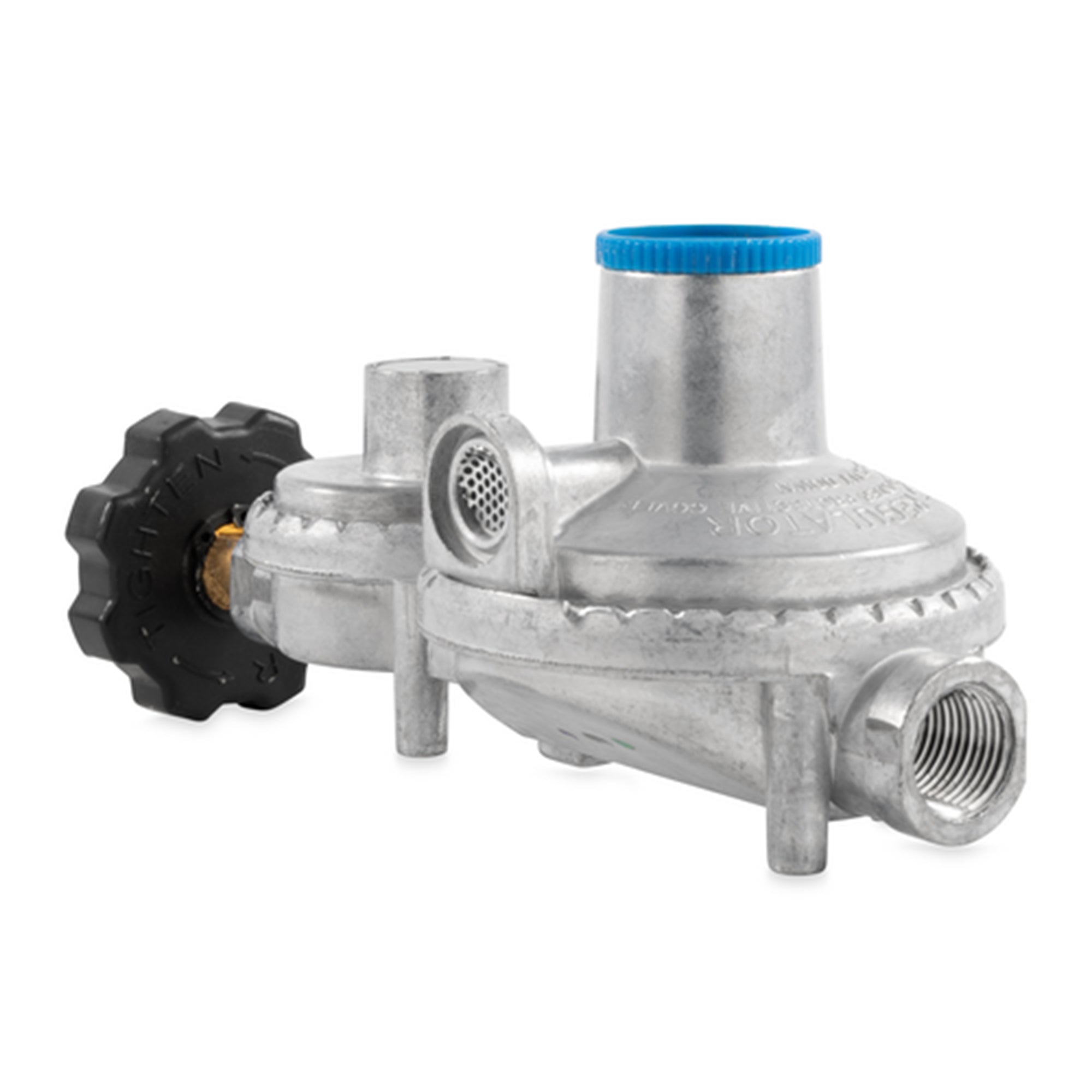 Camco RV Propane Regulator 2 Stage Horizontal Mount with POL Valve, (Open Box)