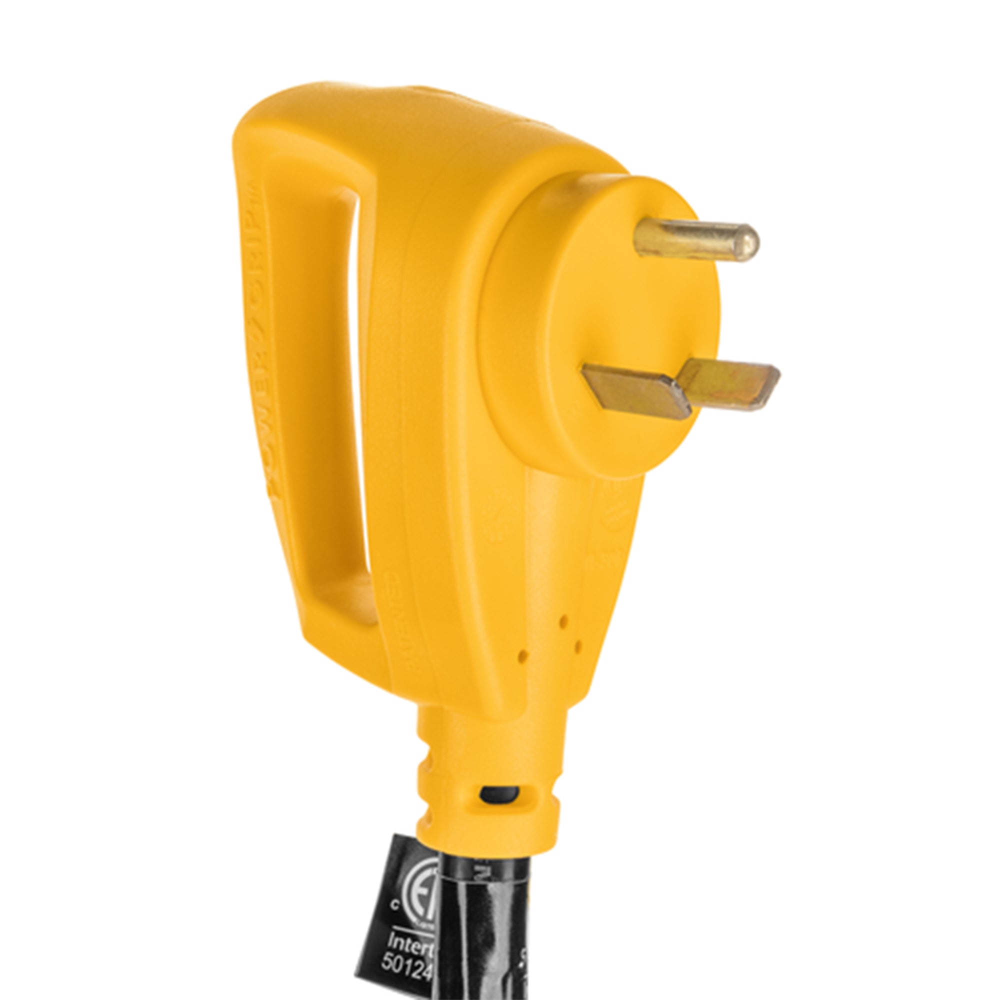 Camco PowerGrip 45 Amp RV Adapter, Combines 15 Amp and 30 Amp to 50 Amp Outlet - VMInnovations