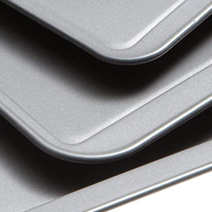 GoodCook Professional Steel Nonstick Cookie Sheet Bakeware Pans 3 Pack(Open Box)