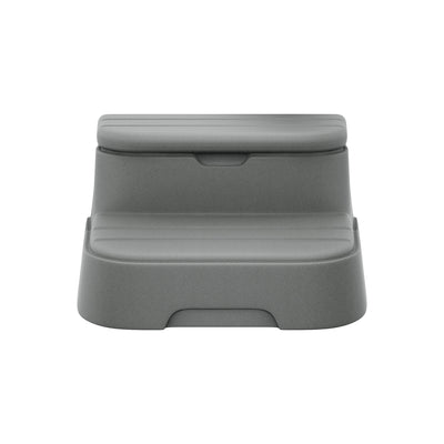 LifeSmart 4 Person Square Hot Tub Spa with Black Cover & Molded Spa Step, Taupe