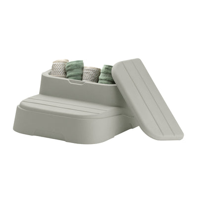 Lifesmart Cool Step Molded Spa Step w/ Built-In Hidden Storage Compartment, Sand - VMInnovations