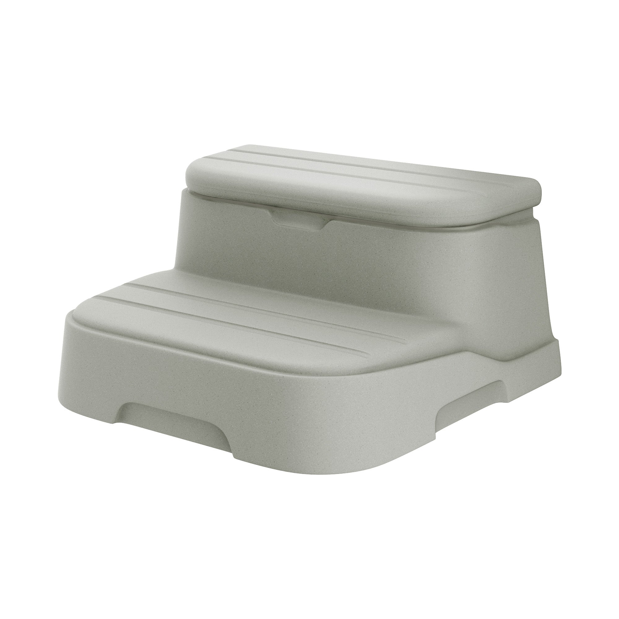 Lifesmart Cool Step Molded Spa Step w/ Built-In Hidden Storage Compartment, Sand - VMInnovations