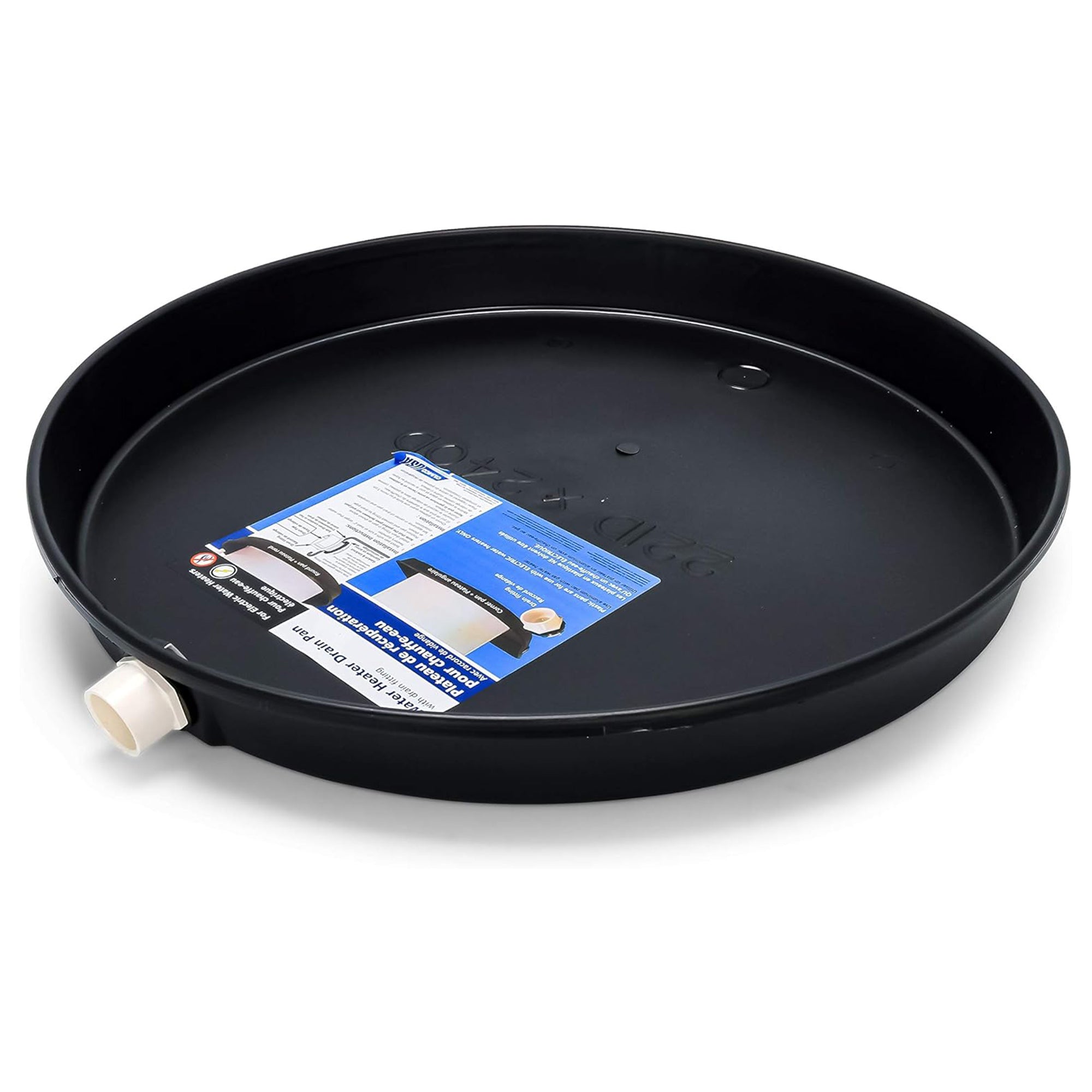 Camco ID Drain Pan, Drip Tray w/PVC Fitting for Electric Water Heaters(Open Box) - VMInnovations