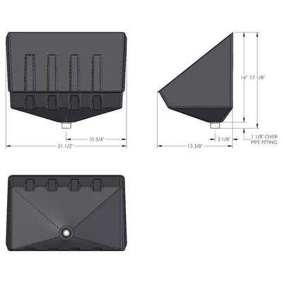 Camco Tankless Water Heater Drain Pan with PVC Fitting for RVs, Campers & Homes