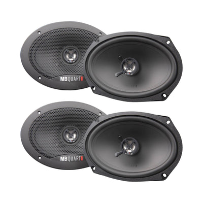 MB Quart 6x9" 2 Way Car Audio Coaxial Speakers, 150W Peak Power, 88 dB, 2 Pairs - VMInnovations