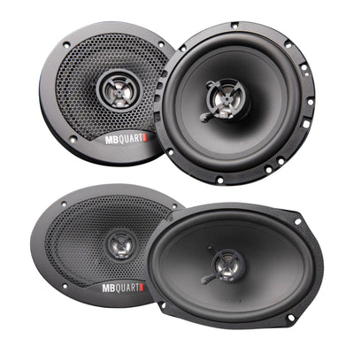 MB Quart 6x9" 2 Way Speakers and Discus 6.5" 3 Way Car Audio Coaxial Speaker Set