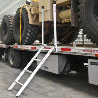HD Ramps EZ Deck Step 48" Step Ladder for Trailer, 28" to 42" Deck Height - VMInnovations