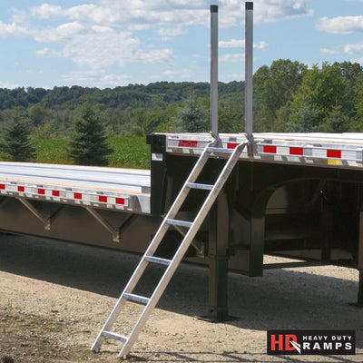 HD Ramps EZ Deck Step 72" Step Ladder for Trailer, 36" to 66" Deck Height - VMInnovations
