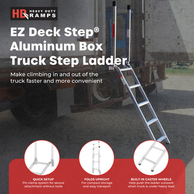 HD Ramps EZ Deck Step 60" Step Ladder for Box Trucks, 48" to 52" Deck Height - VMInnovations